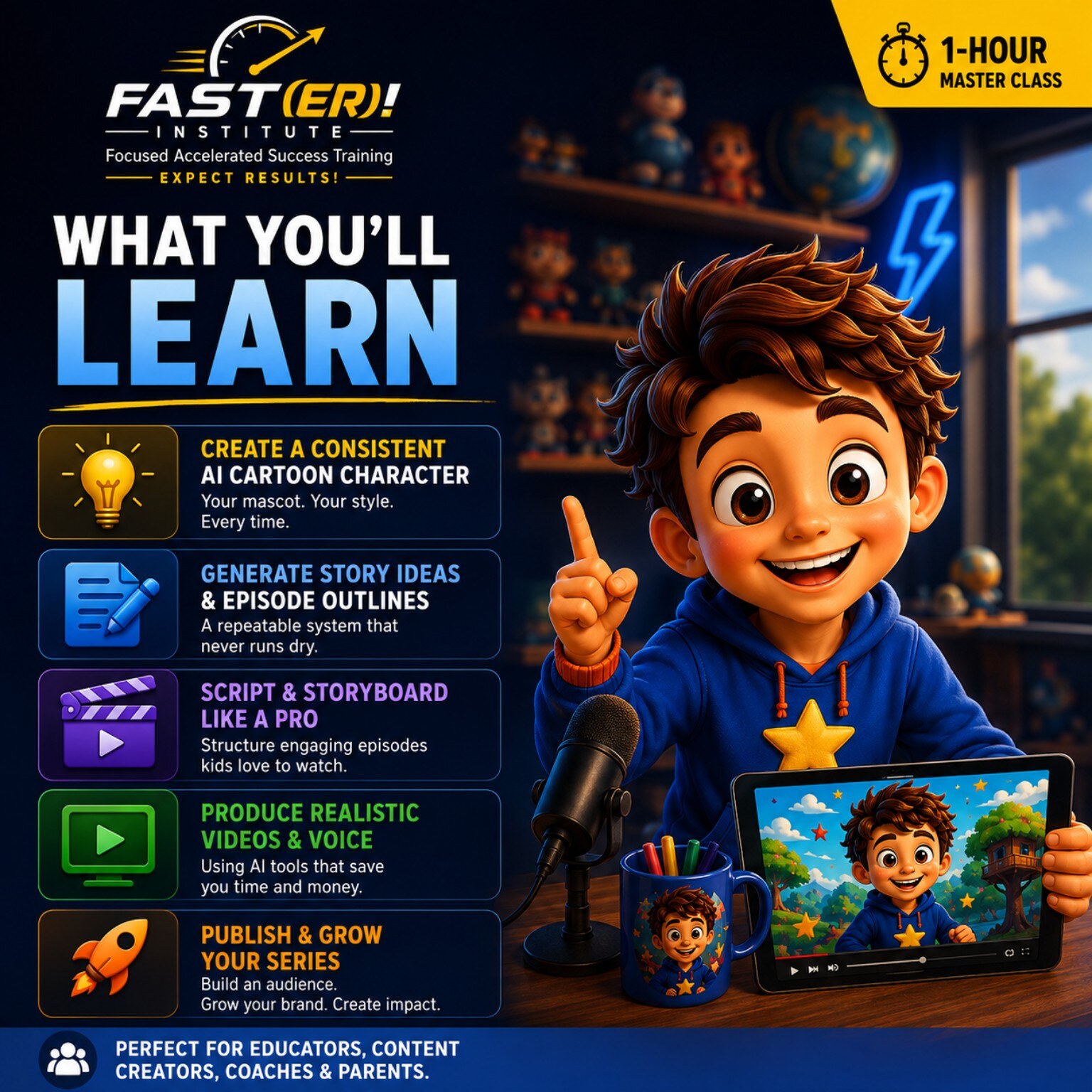 What you’ll learn promotional graphic